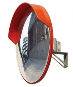зеркало сферическое уличное с защитным козырьком